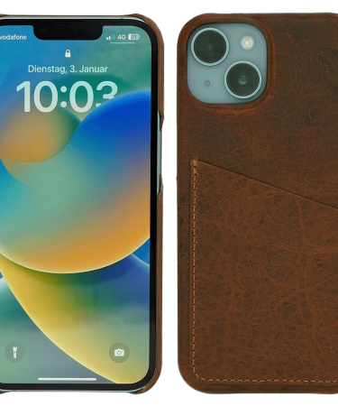 Wachikopa Maska za iPhone 13, držač za kartice, koža - Full Leather Case iPhone 13