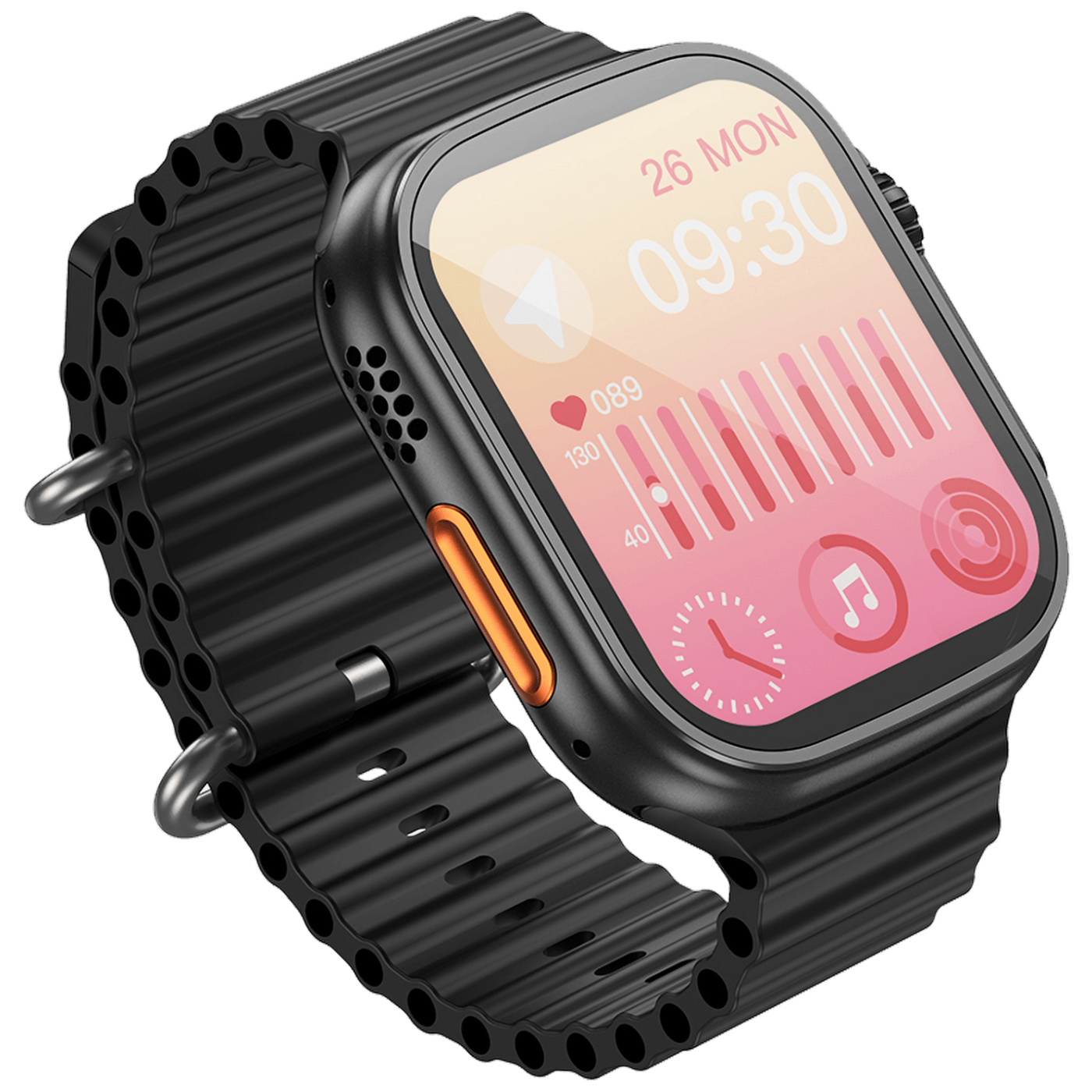 hoco. Pametni sat, 1.96" zaslon, Dual Bluetooth, IP67 - Y12 Black - Image 4