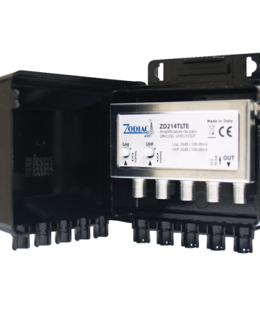 ZODIAC Pojačalo antensko, 2 ulaza - 1 izlaz, 108dBmV - ZD 214 TLTE