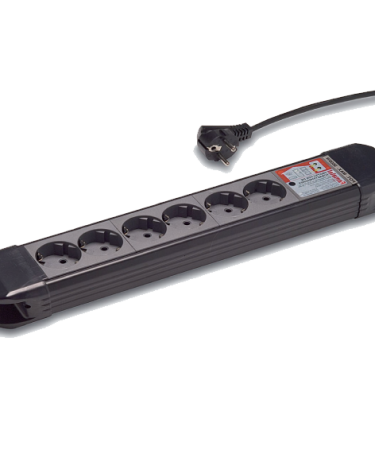 Famatel Produžni kabl 6 utičnica, 1.5m, prekidač, crni, 1.5mm² - 23612