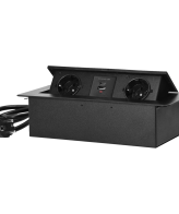 Orno Produžni kabel sa 2 x Schuko utičnice + 2 x USB, ugradbena - OR-GM-9035(GS)/B