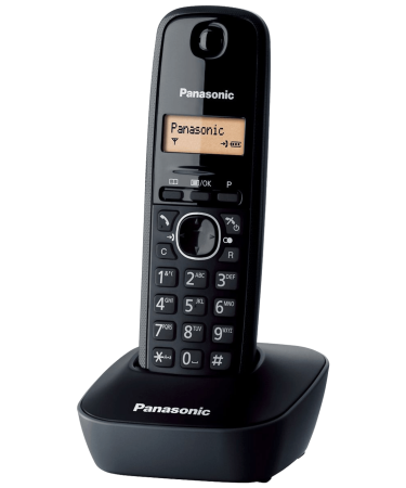 Panasonic Telefon bežični, LED display, crna boja - KX-TG1611FXH