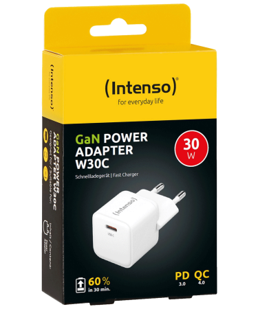(Intenso) Punjač kučni, brzi, USB-C, 3A, 30W - Power Adapter W30C Gan