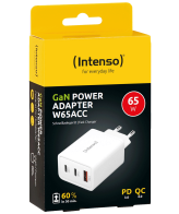 (Intenso) Punjač kučni, brzi, 1 x USB-A, 2 x UCB-C, 3A, 65W - Power Adapter W65ACC GaN
