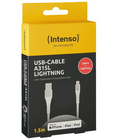 (Intenso) USB kabl za smartphone, USB - A to Lightning, 1.5 met. - USB-Cable A315L