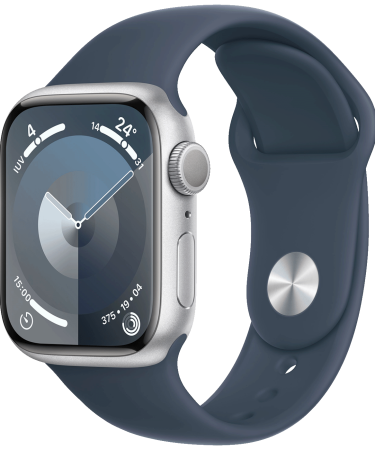 Apple Pametni sat, 1.69" LTPO OLED zaslon, vodootporan BT, WiFi - Watch Series 9 GPS 41mm Silver