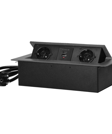 Orno Produžni kabel sa 2 x Schuko utičnice + 2 x USB, ugradbena - OR-GM-9035(GS)/GR