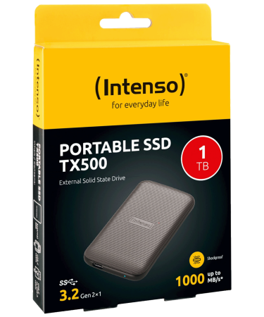 (Intenso) Eksterni SSD, do 1000 MB/s, kapacitet 1TB, USB 3.2 - External SSD TX500 1TB