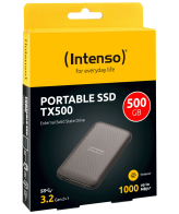 (Intenso) Eksterni SSD, do 1000 MB/s, kapacitet 500GB, USB 3.2 - External SSD TX500 500GB