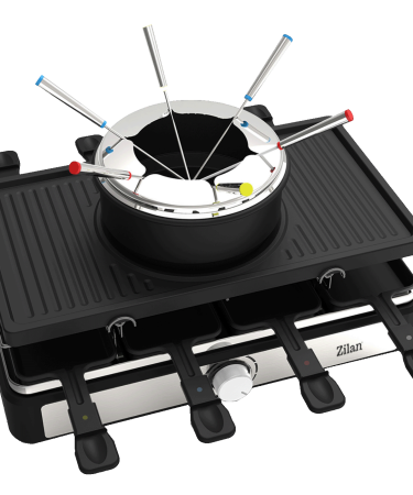 Zilan Električni Roštilj / Raclette / Fondue od sira, 3u1, 1400W - ZLN8856