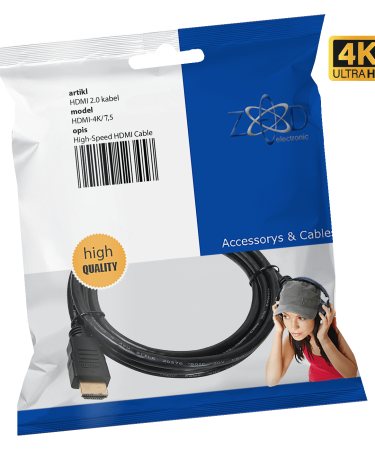 ZED electronic HDMI 2.0 kabl, 4K, dužina 7,5 met. - HDMI-4K/7.5