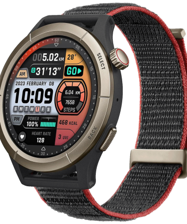 Amazfit Pametni sat, 1.45" AMOLED, vodootporan 5ATM, BT, GPS - Cheetah Pro Black