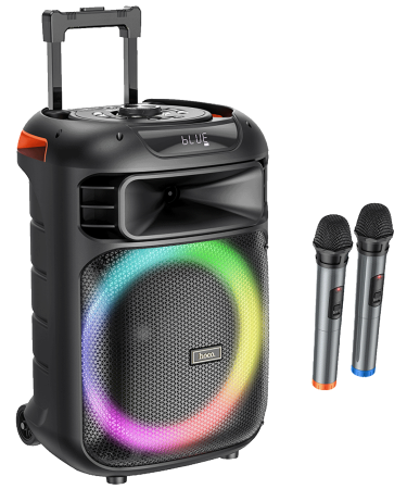 hoco. Zvučnik bežični sa 2 bežična mikrofona, Bluetooth, 60W - HA5 Winner