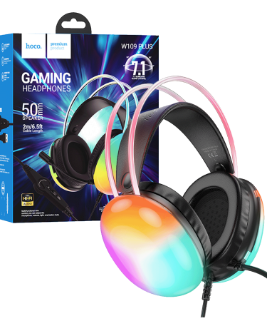 hoco. Slušalice sa mikrofonom, gaming, USB, LED - W109 Plus Rich