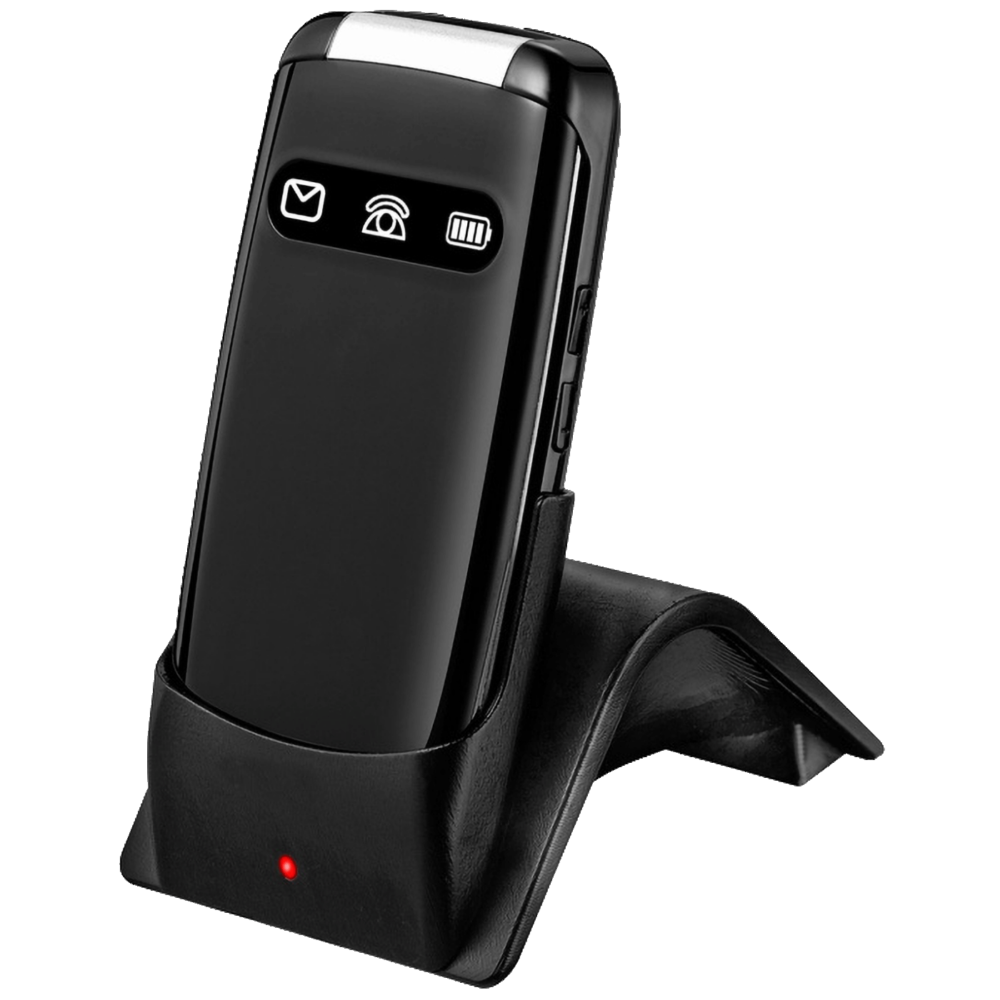 MeanIT Telefon mobilni, 2.8" ekran, Dual SIM, SOS tipka - SENIOR FLIP MAX Black - Image 4