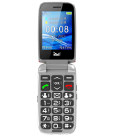 MeanIT Telefon mobilni, 2.8" ekran, Dual SIM, SOS tipka - SENIOR FLIP MAX Red