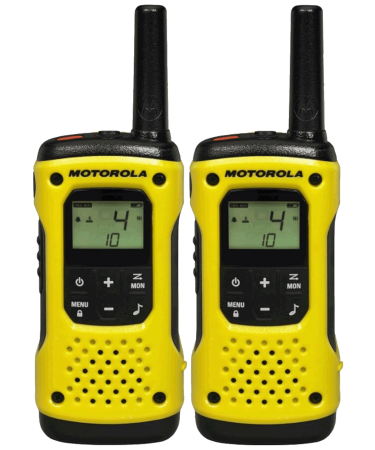 Motorola Walkie Talkie, domet 10 km, 16 kanala, žuto/crna - TLKR T92