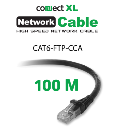Connect XL Mrežni FTP kabl, CAT6, CCA, 100 met. - Cat6e FTP CCA (dark gray)