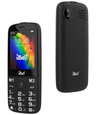 MeanIT Telefon mobilni, 2.8" ekran, Dual SIM, Led svjetiljka - SENIOR 20, Crni