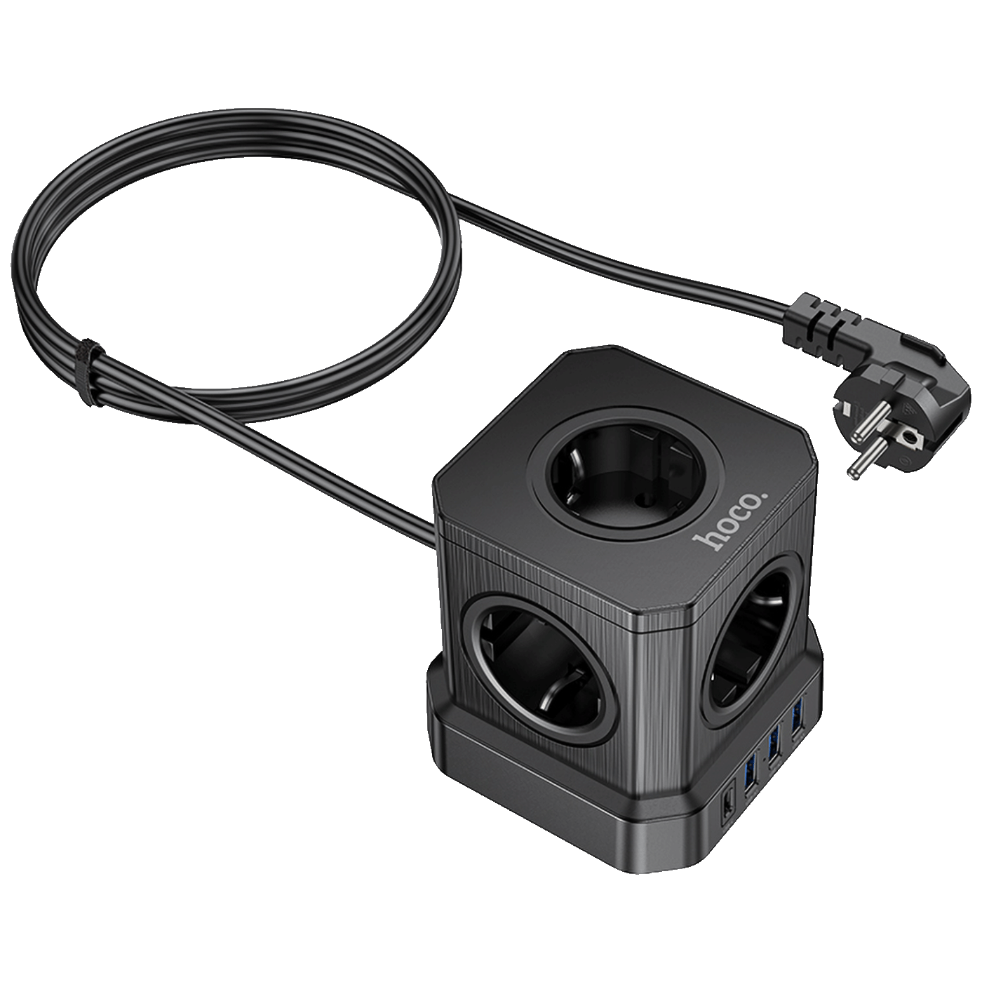 hoco. Produžni kabl, 5 utičnica, 3 x USB, 1 x USB C PD20W, 2 met. - NS8 Sharp - Image 6