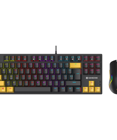Tracer Tastatura sa osvjetljenjem, optički miš, gaming set, USB - GAMEZONE HORNET87 USB
