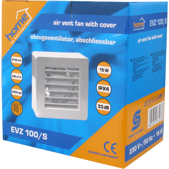 home Aspirator ugradbeni za ventilaciju 150x150mm - EVZ 100/S - Image 2