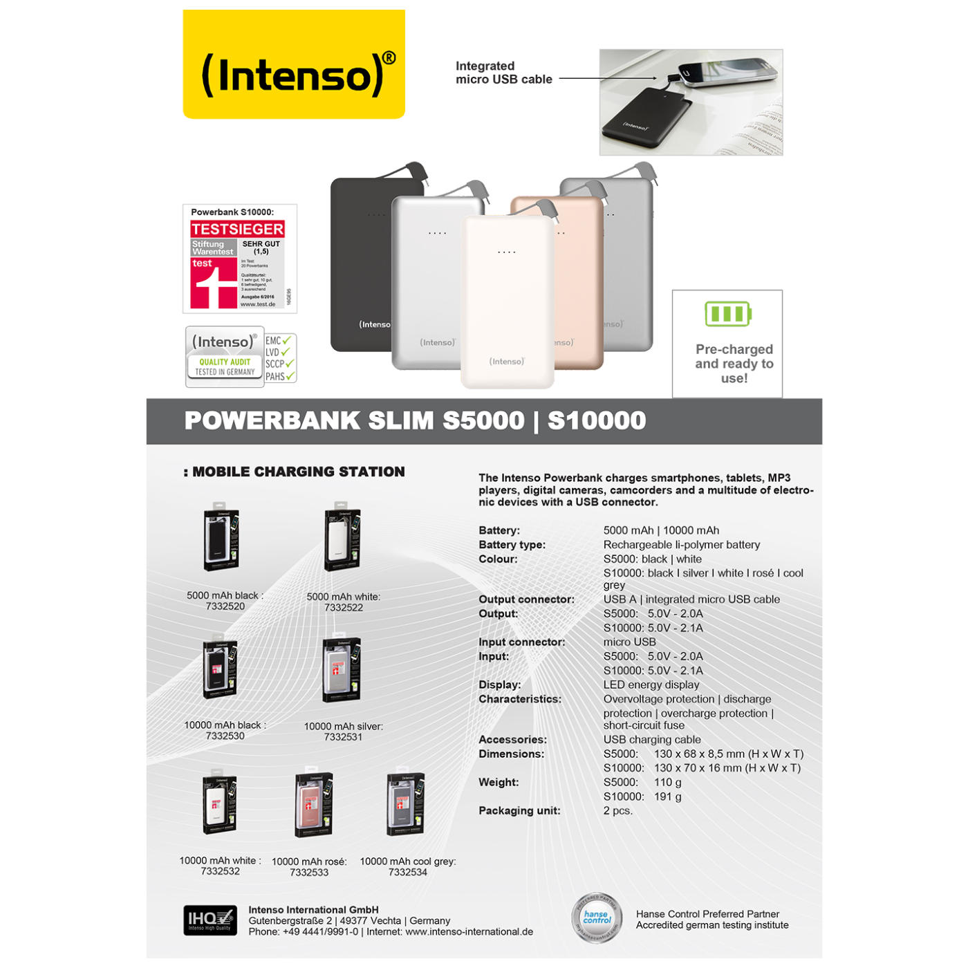 (Intenso) Punjač prijenosni za mobitele i tablete 5000mAh, slim - POWERBANK slim 5000 - Image 5