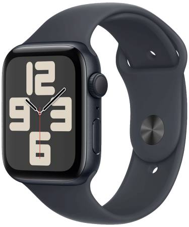 Apple Pametni sat, 1.57" LTPO OLED zaslon, vodootporan, BT, WiFi - Watch SE 2024 GPS 40mm Midnight