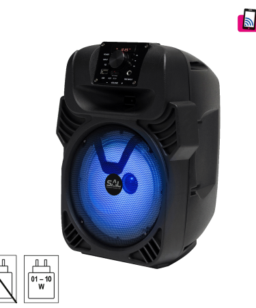 SAL Zvučnik bežični, Bluetooth, FM radio, KARAOKE, 40 / 25W - PAR20BTC