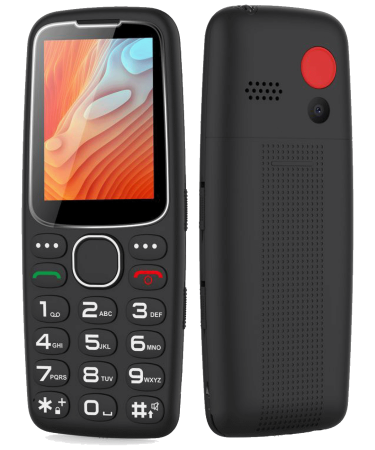 MeanIT Telefon mobilni, 2.4" zaslon, SOS tipka, crni - Senior 10 Plus, Crni