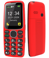 MeanIT Telefon mobilni, 2.4" zaslon, SOS tipka, crveni - Senior 10 Plus, Crveni