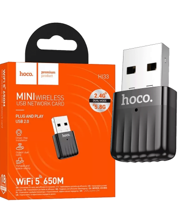 hoco. Wi-Fi mrežna kartica, 650 Mbps Dual Band, USB - HI33 USB