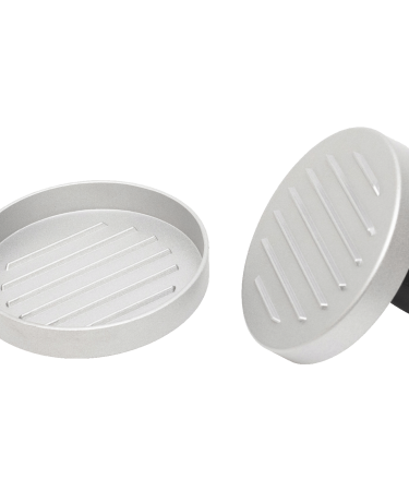 home Presa za hamburgere, rebrasti aluminij, promjer 115 mm - GRT06