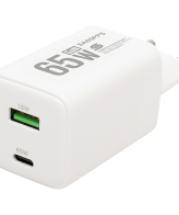 home Punjač kučni, brzi, 1 x USB-A, 1 x UCB-C, 65W, GaN - SA65PPS