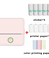 NN-Su Printer, mobilni , Zero INK, Bluetooth, set - X6 Mini Printer,set,Bluetooth,Pink