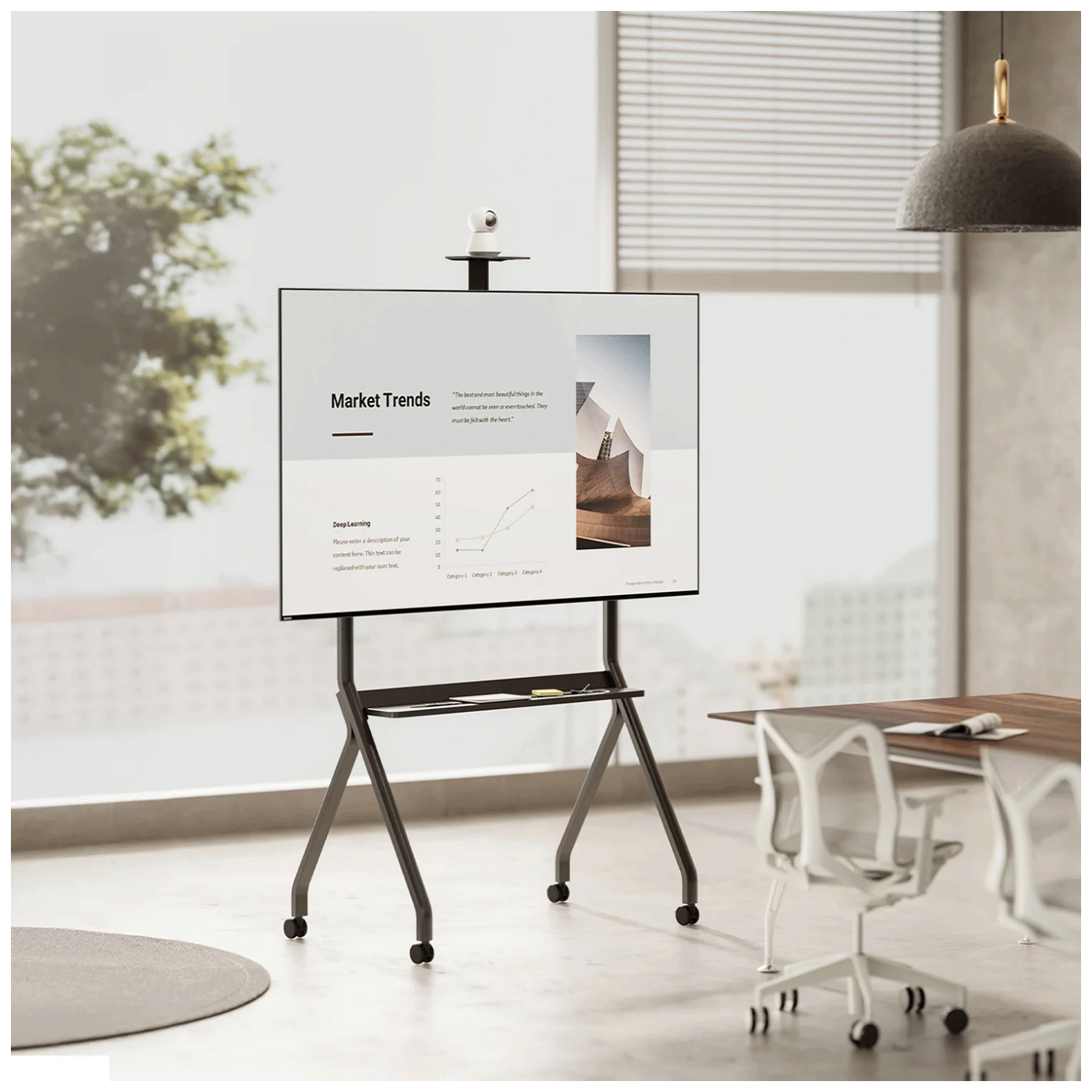 Maclean Stalak za TV / kolica, polica za kameru, 55"-100", 120kg. - MC-114 B - Image 5