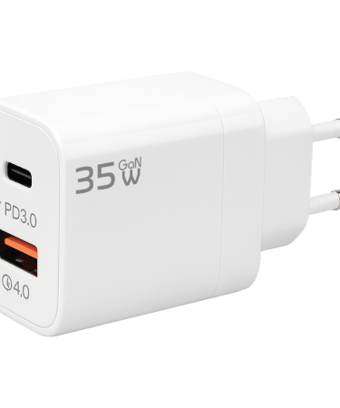 REDLINE Punjač kućni, 1 x USB-A, 1 x USB-C, brzi, 35W, GaN - GL-35W-AC