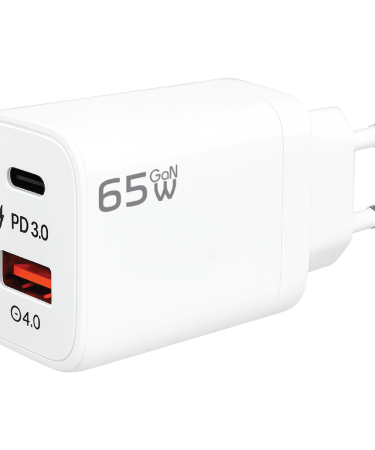 REDLINE Punjač kućni, 1 x USB-A, 1 x USB-C, 65W, GaN - GL-65W-AC