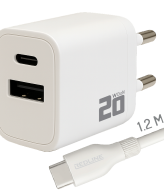 REDLINE Punjač sa USB-C kablom, 1 x USB-A, 1 x USB-C, brzi, 20W - PQ210AC+CC1.2M