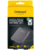 (Intenso) Prijenosni punjač, MagSafe, 10000mAh, bežični - POWERBANK MW10000 Gray