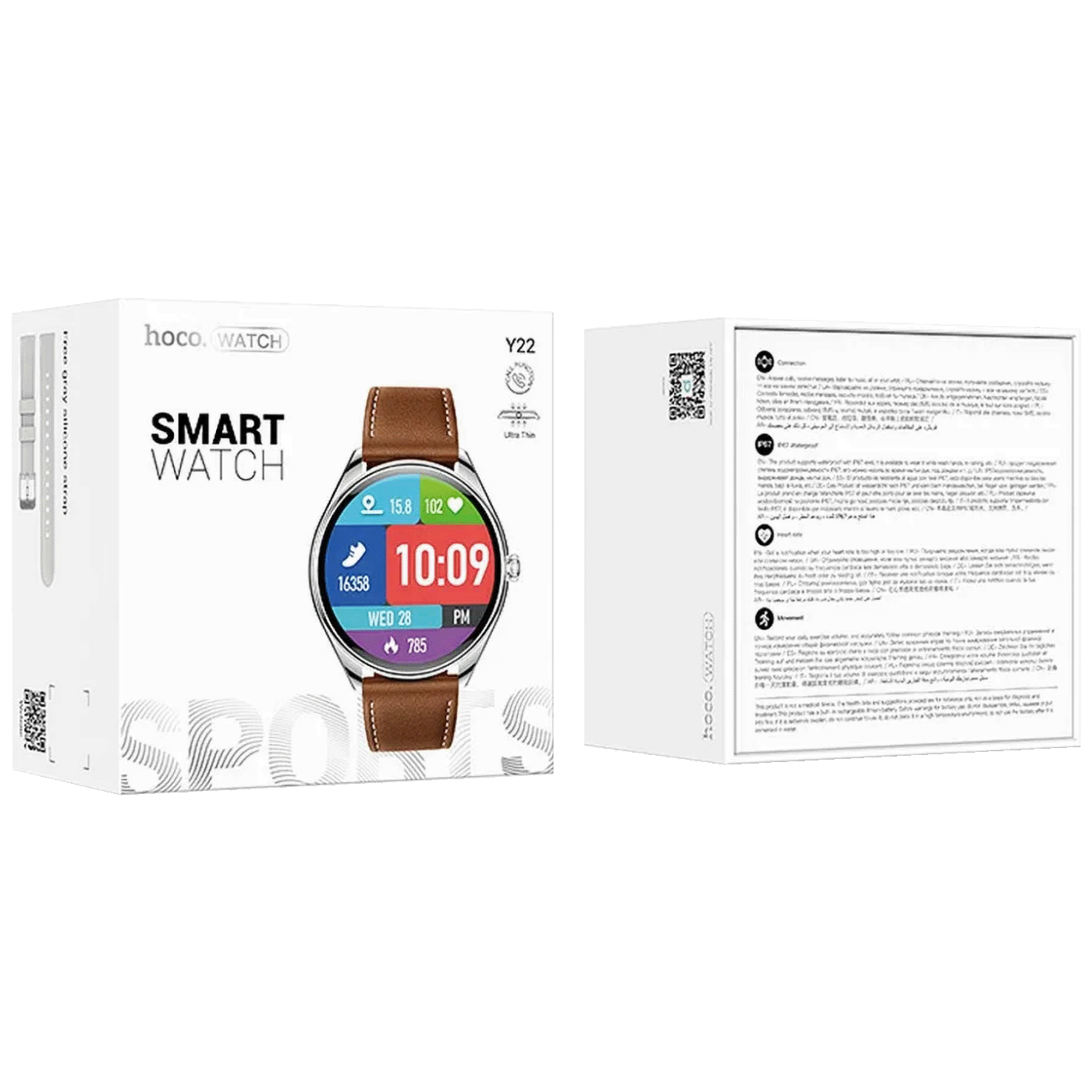 hoco. Pametni sat, 1.43" AMOLED, Bluetooth, IP67 - Y22 Silver - Image 4