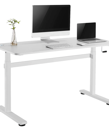 Ergo Office Radni stol 140 x 60 cm, podesiva visina, bijela - ER-401 W