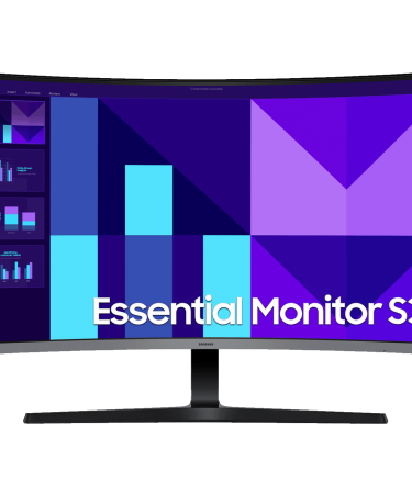 Samsung Monitor 32", Zakrivljeni, FullHD, Essential S3, HDMI, VGA - LS32D396GAUXEN