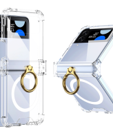 NN-Su Maska za Samsung Z Flip4, MagSafe, sa prstenom, Transparent - Galaxy Z Flip4, MagSafe with ring