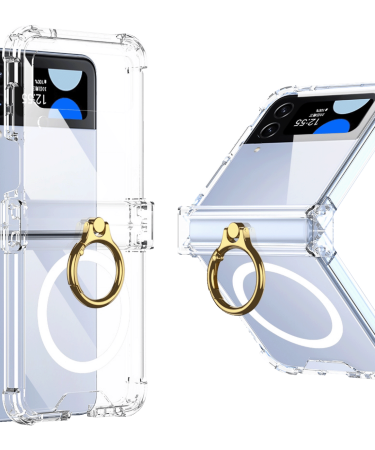 NN-Su Maska za Samsung Z Flip4, MagSafe, sa prstenom, Transparent - Galaxy Z Flip4, MagSafe with ring