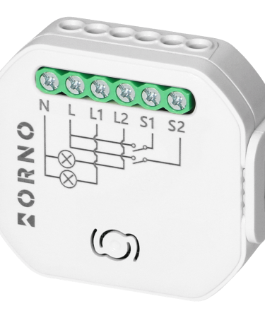Orno 2-kanalni relej, WiFi, Bluetooth, Tuya Smart - OR-SH-17101