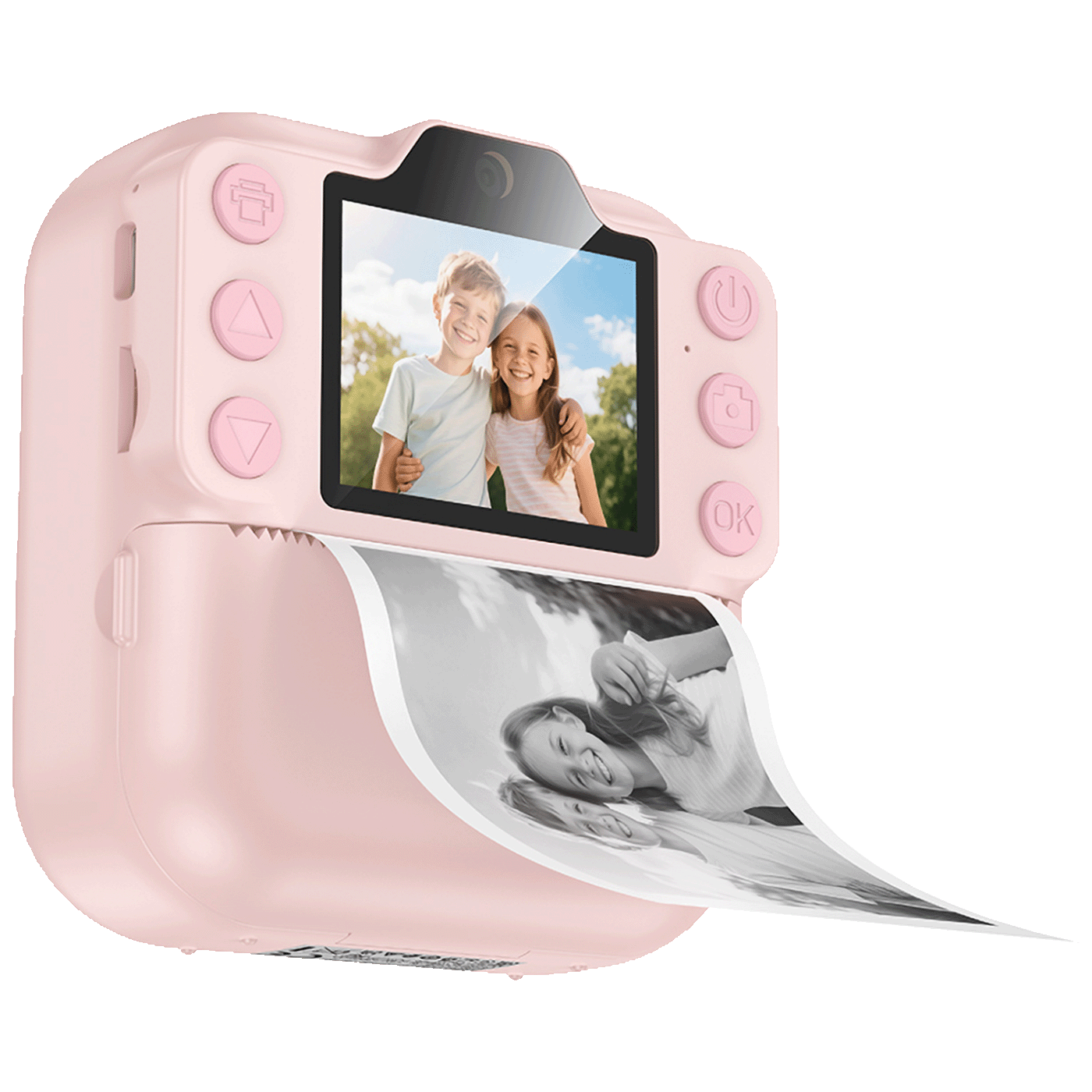 hoco. Dječija kamera sa printerom, 2" IPS LCD, 1080p - DV211 Pink