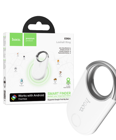 hoco. Inteligentni lokator uređaja, Google Find My Device - E98A Starry, White