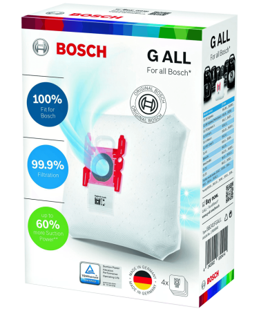 Bosch Vrećice za Bosch usisavače PowerProtect Type G ALL, 4 kom. - BBZ41FGALL