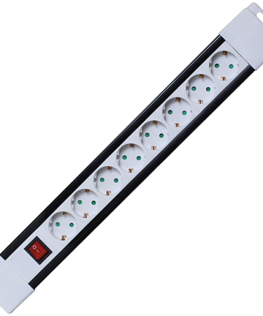 home Produžni kabl, 8 utičnica, prekidač, 1,0mm², 2 met, bijeli - PNV 08K/WH